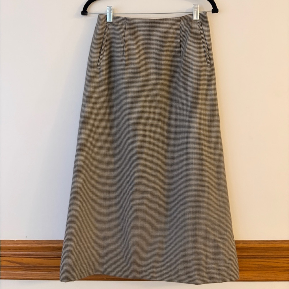 Harve Benard Vintage 100% Wool Houndstooth Print Skirt, 6, EUC